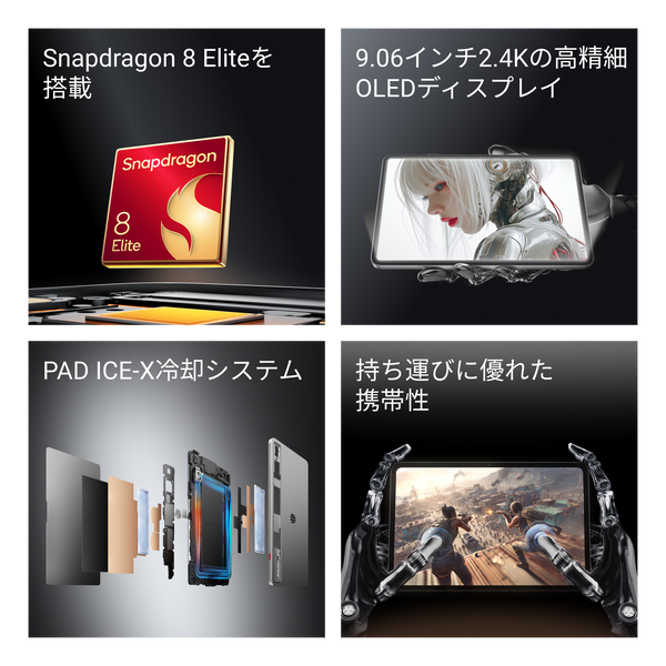 Redmagic Astra ゲーミングタブレット 16GB＋512GB セット 業界初※OLED採用小型ゲーミングタブレット！最新フラグシップ
